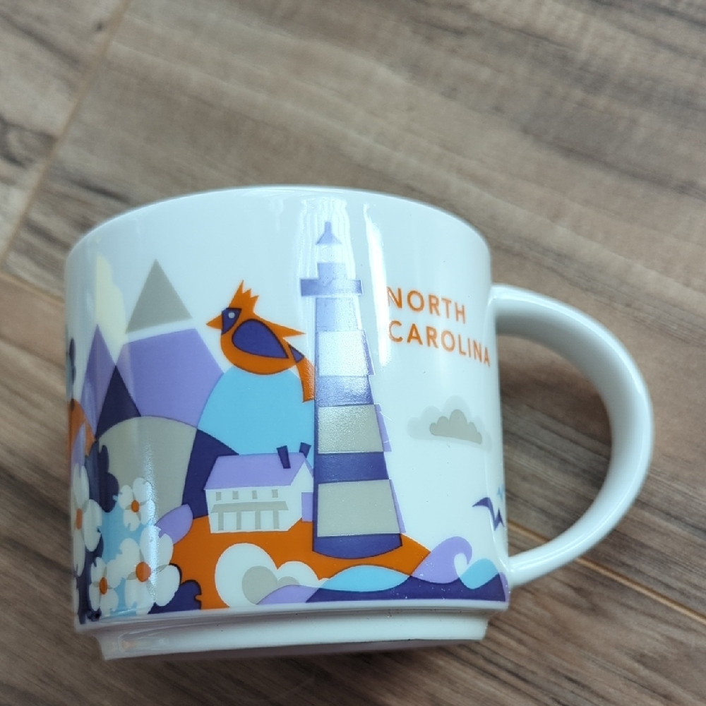 Starbucks You Are Here Collection North Carolina Themed Mug with Colorful Design